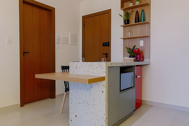 Studio Moderno e Aconchegante com Vista Panorâmica