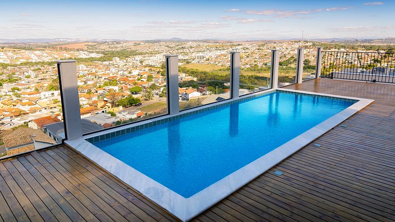Studio Moderno e Aconchegante com Vista Panorâmica